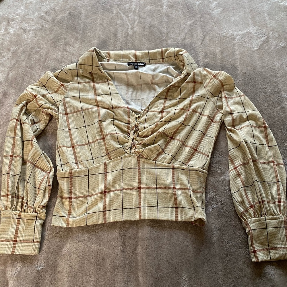 Beige Crop Top